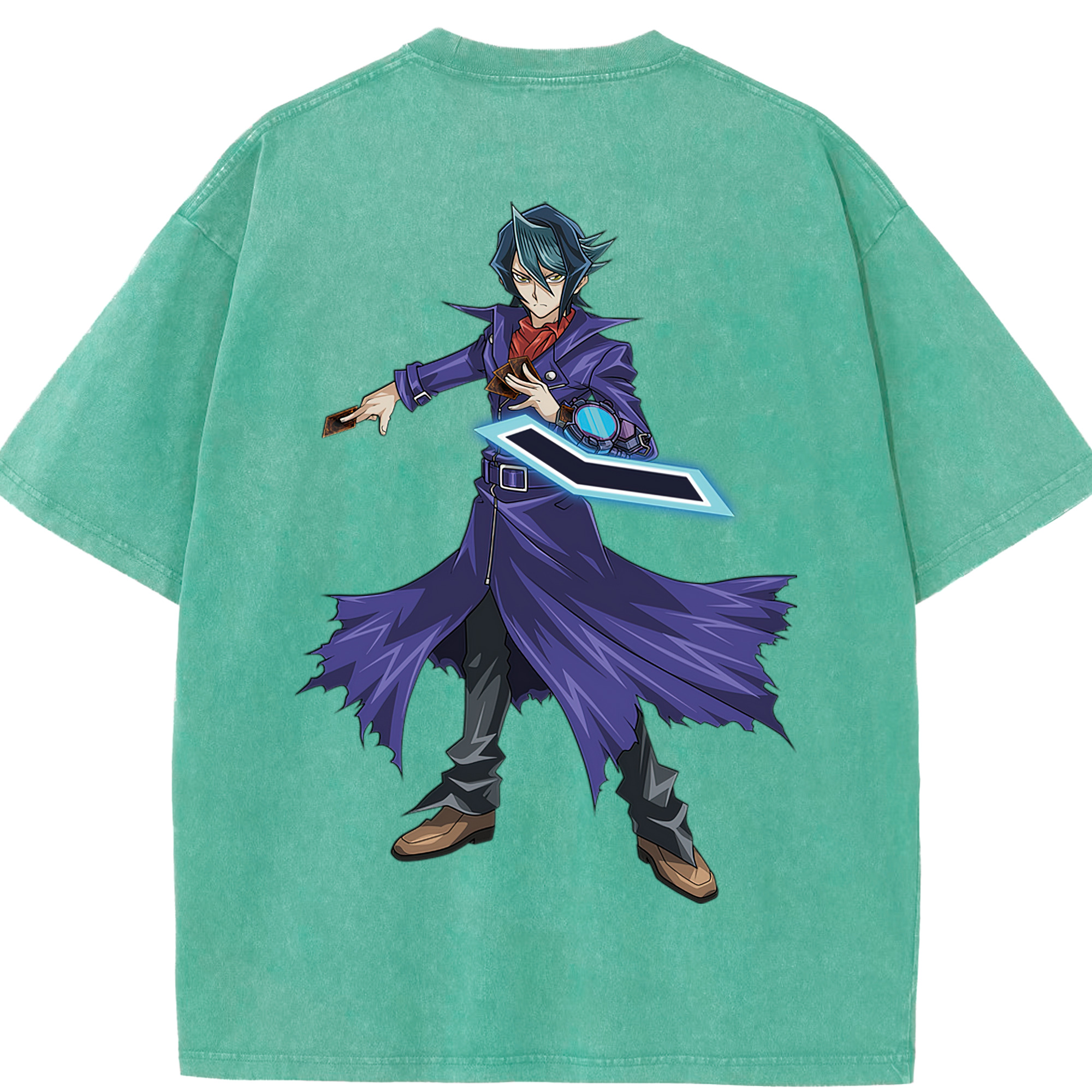 （画像用） 遊☆戯☆王 Yu-Gi-Oh! 綿100% ヴィンテージ風 半袖Tシャツ（背面プリント）